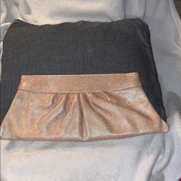 Lauren Merkin Gold/Cream Clutch w/ Dust Bag - Picture 1 of 12
